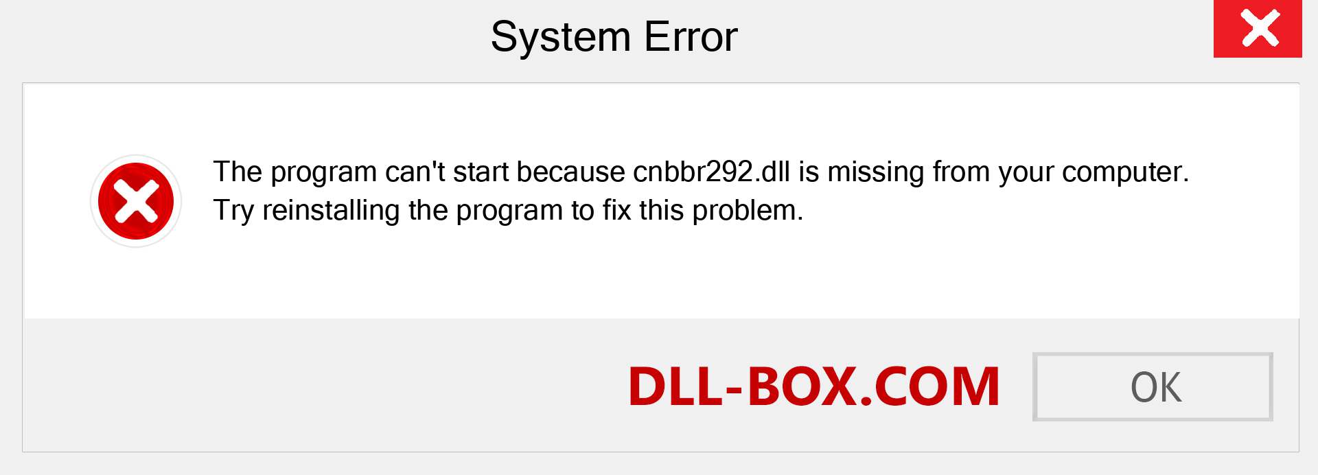  cnbbr292.dll file is missing?. Download for Windows 7, 8, 10 - Fix  cnbbr292 dll Missing Error on Windows, photos, images
