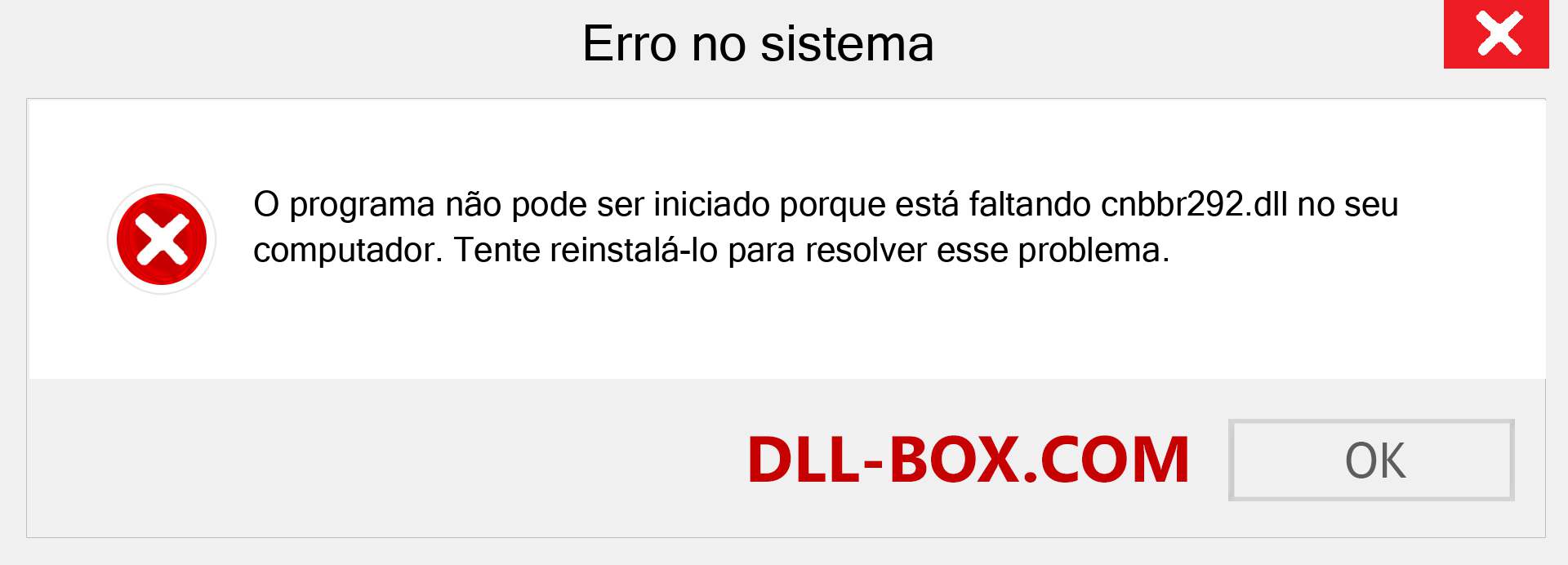 Arquivo cnbbr292.dll ausente ?. Download para Windows 7, 8, 10 - Correção de erro ausente cnbbr292 dll no Windows, fotos, imagens